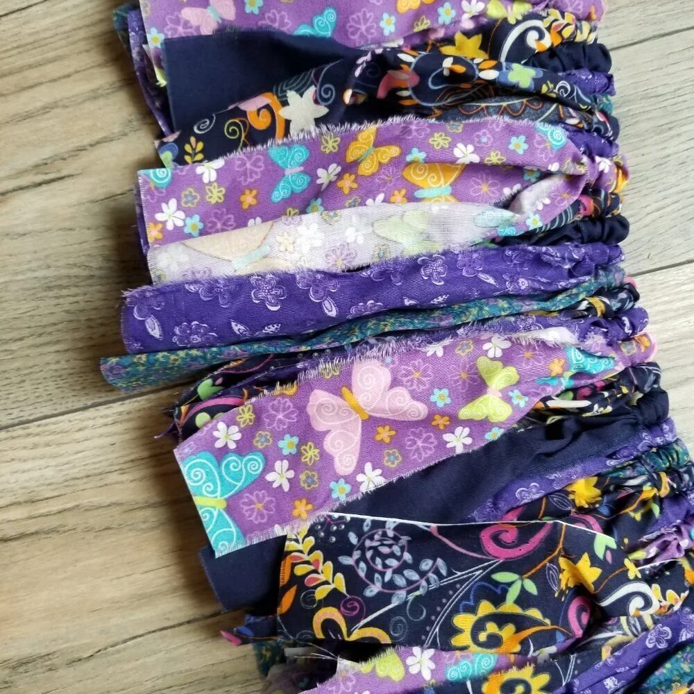 Spring Swag Fabric Banner | Shabby Chic Bedding, Camper Decor, Butterflies | 7’